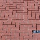 Тротуарная плитка «Брусчатка 7П.6» красная